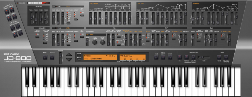 Roland JD-800 en Roland Cloud